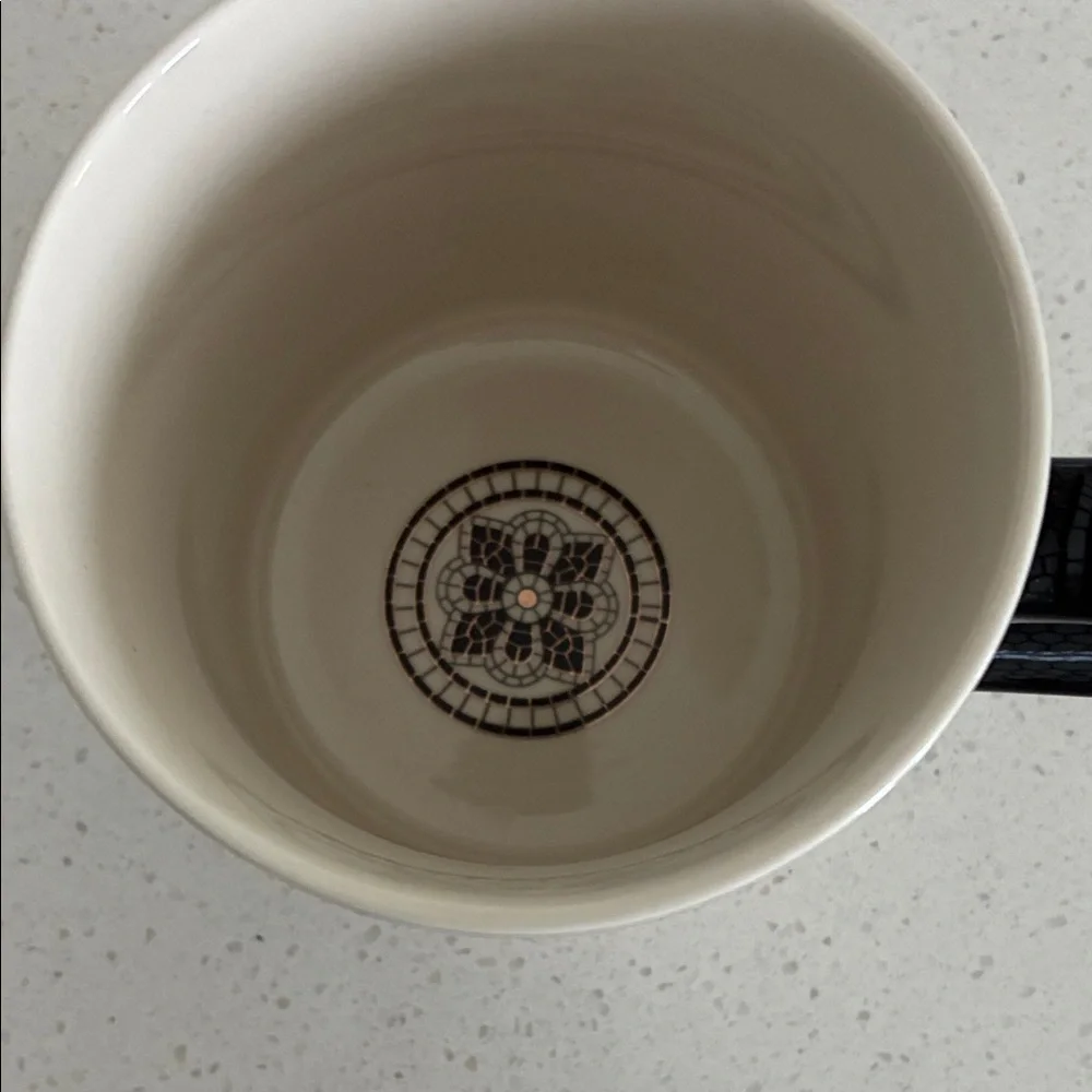 Anthropologie Black and White Monogram Mug - Picture 3 of 3